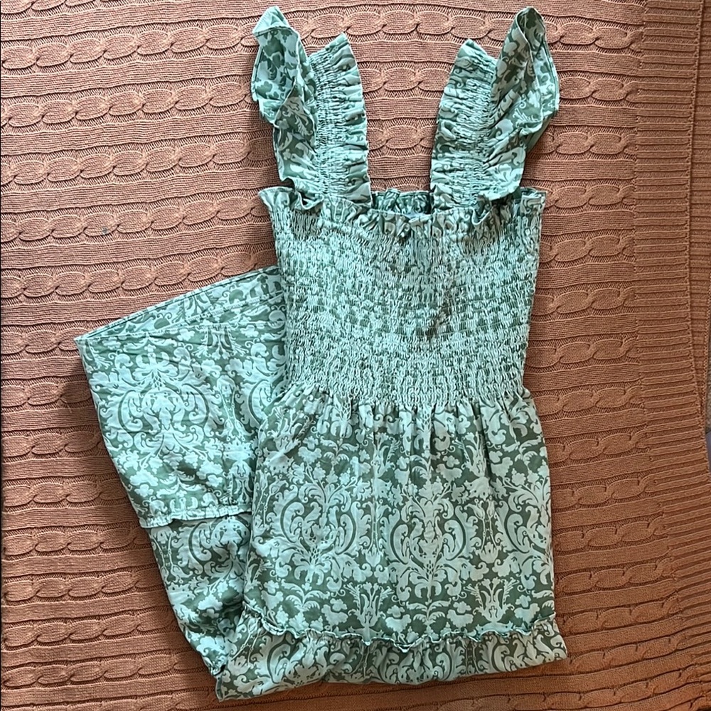 Hill House Ellie Nap in Green Jacquard
